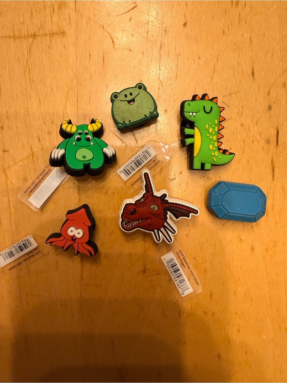 CROCS Multicolor Kids Cartoon Shoe Charms - Dino, Frog, Monster & More